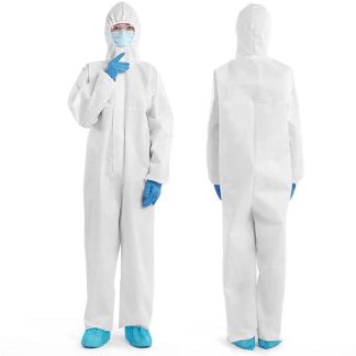 Vetements de protection jetables isoles avec capuchon de protection globale non tisse unisexe respirant antistatique antipoussiere - L