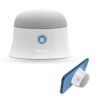 MiLi HD-M12 Haut-parleur magnetique sans fil Bluetooth 5.0 Son stereo TWS Couplage de mini haut-parleurs portables - Blanc