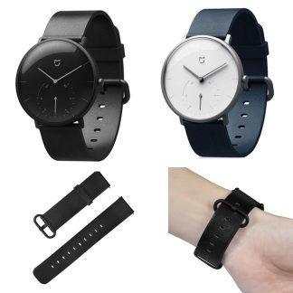 Bakeey montre de remplacement en cuir veritable Bande pour Xiaomi Mijia montre intelligente non originale - Bleu