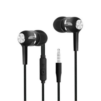 S12 Sport ecouteur filaire Super Bass 3.5mm casque mains libres ecouteurs avec micro pour telephones PC MP3 - Noir