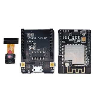 2 pieces ESP32-CAM-MB-WiFi MICRO USB ESP32 serie vers WiFi ESP32 CAM carte de developpement CH340G 5V Bluetooth + camera OV2640