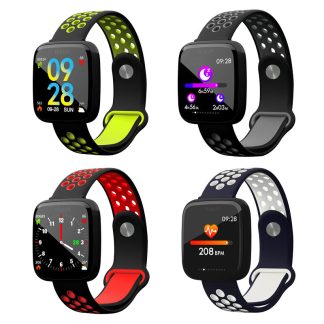 XANES F15 1.3 "IPS ecran couleur etanche montre intelligente moniteur de frequence cardiaque Fitness Bracelet Fitbit Mi Bande - Bleu blanc