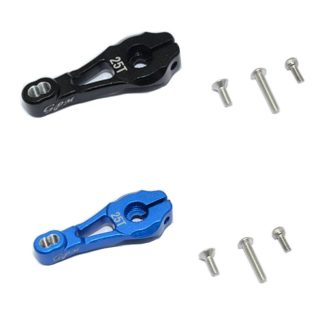 Bras servo d'alliage d'aluminium avec des accessoires de vis costume pour le servo du bras droit 25T - Noir