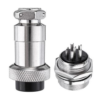 5pcs GX20 6 Broches 20mm Mele et Femelle Fil Panneau Connecteur Circulaire Aviation Socket Plug