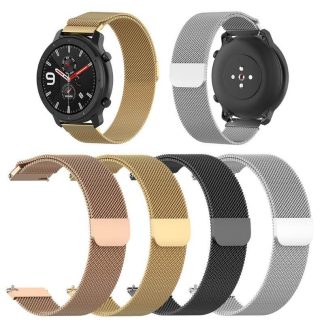 Bakeey Milan Bracelet de montre en acier inoxydable pour montre intelligente Amazfit GTR 47MM Non original - argent