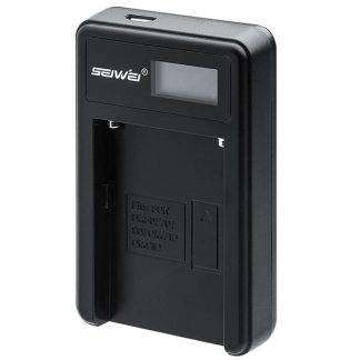 SEIWEI NP-FM50 USB Batterie Chargeur avec LCD ecran pour Sony NP-FM50 / 70/90 / QM71D / 91D NP-FM500H / FM55H
