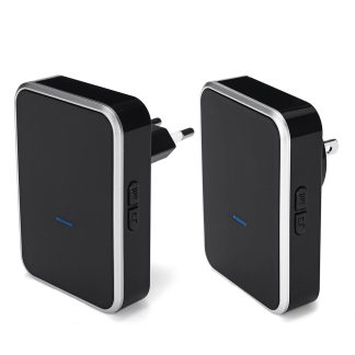 Cloche Ding Dong Machine e boutons interieure sans fil Dingdong Sonnette auto-alimentee Sonnette domestique - Prise americaine