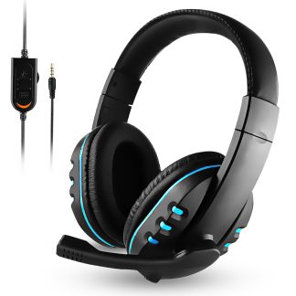 Bakeey Casque de jeu stereo filaire surround pour casque d'ordinateur portable avec microphone - Bleu