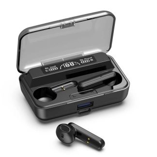 Bakeey G03-2 TWS Bluetooth 5.1 ecouteurs LED Affichage 12D Stereo Hifi Sport Oordopjes Casques avec Micro - Noir