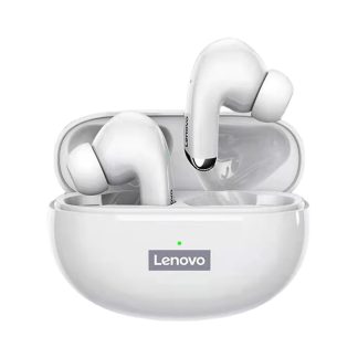 Lenovo LP5 TWS Bluetooth 5.0 Casque ENC Reduction du bruit ecouteurs de jeu e faible retard 13mm Pilote dynamique Wateroof Sports Casque intra-auriculaire avec micro - Blanc
