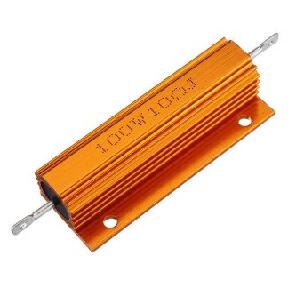10pcs RX24 100W 10R 10RJ Boetier En Aluminium Haute Puissance Resistance Or En Metal Coque Cas Dissipateur Thermique Resistance