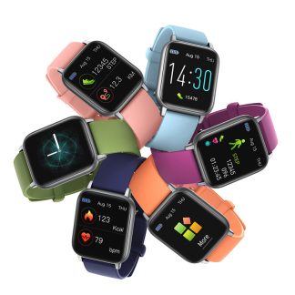 [Moniteur de temperature corporelle] Runmifit S50 ecran tactile 1,3 pouces BT5.0 Moniteur d'oxygene de pression arterielle de frequence cardiaque 16 modes sportifs Montre intelligente etanche IP68 - Noir