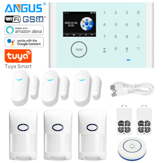 ANGUS CS118 Tuya WIFI systeme d'alarme de securite e domicile contrele d'application Compatible avec l'alarme antivol sans fil Alexa