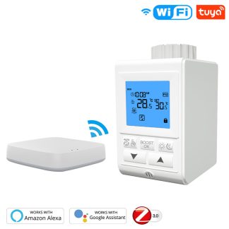 MoesHouse Tuya ZigBee3.0 HUB de passerelle sans fil intelligent + 1 pieces contreleur de temperature de chauffage de Thermostat TRV contreleur de vanne de radiateur thermostatique