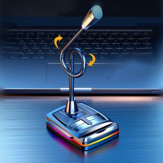 Bakeey W33 Microphone Ordinateur de bureau 360 e Ajuster librement le jeu du microphone Enregistrement en direct USB filaire avec Colorful Light Metal Soft Tuyau Excellent son pour PC portable - une