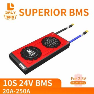 DALY Batterie LTO BMS 10S 20A 40A 60A 100A 250A 2.4V avec Balance Pour 24V Lithium Titanate Batterie Packs - Port commun 120a