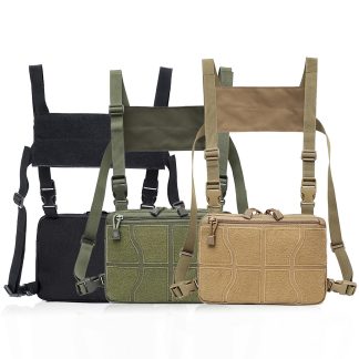 Poitrine Sac Tactique Gilet Poitrine Rig Sac Hip Hop Poche Gilet Impermeable Unisexe - kaki