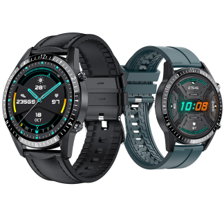 [Appel Bluetooth] Bakeey I9 ecran tactile rond complet Moniteur d'oxygene de pression arterielle de frequence cardiaque Haut-parleur surround 3D Cadran personnalise Montre intelligente - NO.1