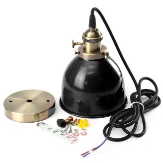 Elfeland Cafe Style Retro Plafonnier Pendentif Abat-Jour En Metal-Moderne Rustique Industriel Vintage Look-E27 Prise Abat-Jour Reglable En Hauteur-pour Loft Bar Cafe Lumiere Plafonnier Abat-jour - Vert