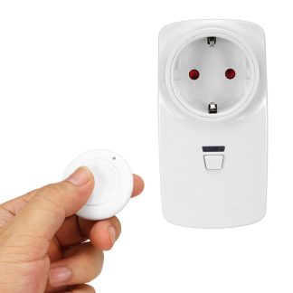 Prise de telecommande sans fil AC85V-250V prise standard EU avec telecommande circulaire autocollant gratuit
