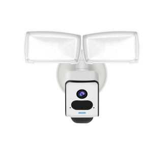 Camera IP WIFI exterieure ESCAM QF612 3MP H.265 PIR Projecteur de detection IP66 Camera de projecteur de vision nocturne etanche bidirectionnelle e double source de lumiere - Prise UE