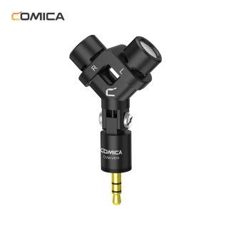 Comica CVM-VS10 XY stereo double Microphone Mini Flexible 3.5mm prise Microphone micro pour camera GOPRO