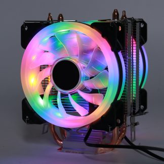 2 tubes de cuivre 9 cm double ventilateur 3 broches couleur ventilateur de refroidissement ventilateur Aurora - #1