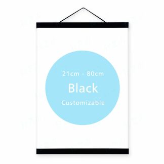 21 cm 30 cm 40 cm 50 cm 60 cm 70 cm 80 cm Moderne Noir En Bois Image Cadre De Defilement Photo Peinture Affiche Toile de Fond Cintre - 60cm