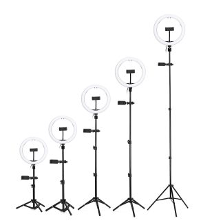 7/10/13/15/18 pouces LED Ring Light Studio Fill Light Trepied Stand Photo Makeup Live Dimmable Lamp for Youtube Tiktok Streaming Broadcast Vlogging - Cardan de lumiere LED de 6 pouces