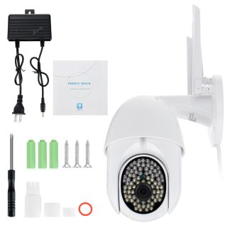Camera de securite IP sans fil 1080P 4X Zoom CCTV WiFi PTZ 2 voies audio - Prise AU