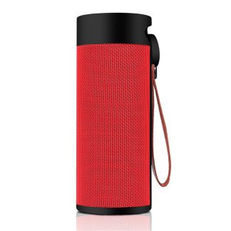 Bakeey 1800mAh bluetooth sans fil 3,5 mm Audio Jack Radio FM HIFI Qualite sonore HD Microphone Double haut-parleur Lampe de poche etanche Haut-parleur - rouge