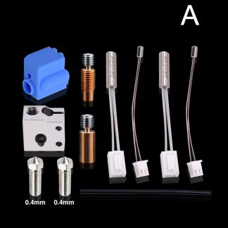 Couvercle en silicone Creativitye Buse de volcan en cuivre plaque Bi-metal Kit de thermistance pour cartouche chauffante e rupture de chaleur pour imprimante 3D Sidewinder X1 et Genius Artillery - #c