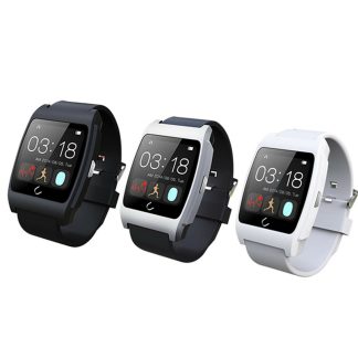 ELEGIANT 1,44 pouces ecran tactile complet frequence cardiaque calories de sommeil surveillance des modes multisports fonction anti-perte NFC montre intelligente - Blanc