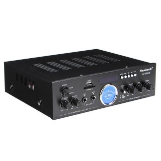 AV-505AT 110-220V bluetooth amplificateur de puissance domestique Audio stereo AMP Mixer USB FM - Prise americaine 110V
