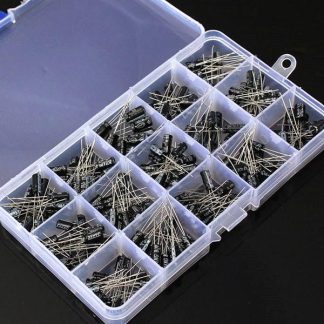 600pcs 0.1-220uF 15 Value Kit d'assortiment de condensateurs electrolytiques