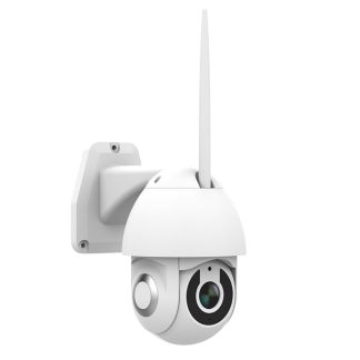 Bakeey 1080P 355e PTZ Camera IP intelligente exterieure Carte Onvif TF exterieure Stockage en nuage IP66 Vitesse etanche Dome Systeme de camera de securite pour moniteur - Blanc Prise EU
