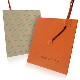 Coussin chauffant pour lit chauffant en Silicone TWOTREESe etanche 200x200 / 300x300mm 1.5mm 12V / 24V / 220V pour pieces d'imprimante 3D lit chaud - 200x200 12v 200w