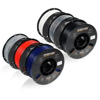 Overture Basic PLA Filament 1,75 mm pour imprimante 3D - Blanc