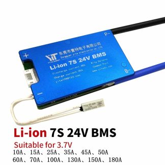 7S 24V Lithium Batterie 3.7V carte de protection d'alimentation 10A -180A avec fonction d'egalisation de Protection de la temperature Protection contre les surintensites BMS Batterie carte de Protection - 15A