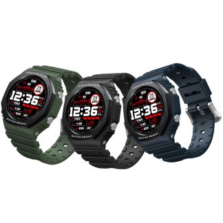 Zeblaze Ares 2 1,09 "ecran tactile complet 5ATM etanche 45 jours en veille en plein air trois anti montre intelligente frequence cardiaque pression arterielle SpO2 moniteur jeu - Noir