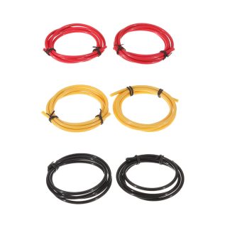Tube PTFE noir / rouge / jaune 2 * 4mm avec 8Pcs PC4-M10 + 8Pcs PC4-M6 Kit de connecteur pneumatique pour imprimante 3D - rouge
