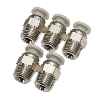 Creality 3De 5PCS Silver 1/8 Teeth Thread Nozzle Connecteur direct rapide pour imprimante 3D