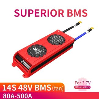 DALY BMS 14S 48V 80A 500A 3.7V Batterie PCM BMS E-bike Li-ion Batterie Conseil de Protection avec Balance pour systeme d'energie solaire de voiture electrique - Port commun 100a 48v