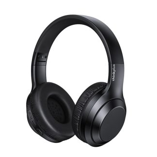 Lenovo Thinkplus Th10 Bluetooth 5.0 Casque Casque sans fil HiFi Stereo Basse Casque AUX pliable avec micro - Noir
