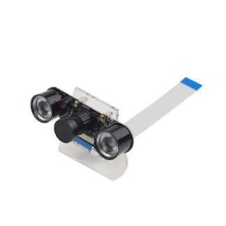 Module de camera de vision nocturne + lampe avec support en acrylique avec dissipateur thermique pour Raspberry Pi - b