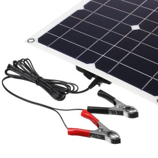 18V / 5V 25W Panneau solaire en silicium monocristallin portatif avec double USB et cebles