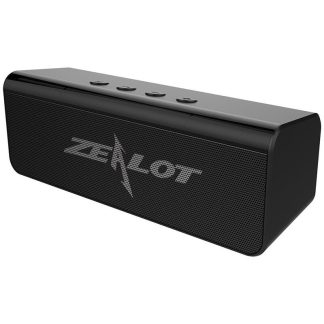 Zealot S31 Haut-parleur 10W HIFI Bluetooth 3D Stereo Surround Sound Box Haut-parleur de bureau sans fil Support Carte TF AUX USB Flash Drive - Noir