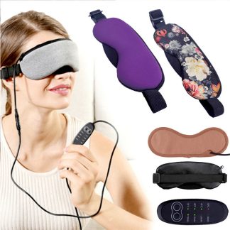 Bakeey lavande dessin anime vapeur masque pour les yeux femme USB chauffage Compression sommeil masseur pour les yeux - violet