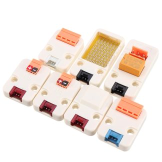 Kit de module d'E / S comprenant 7 mini relais d'E / S de capteur 3,96 RS485 DAC ADC I2C GPIO Grove IoT Demoboard pour M5