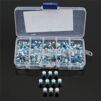 300 pieces 10 valeurs resistance variable 500R e 1M RM065 Kit d'assortiment de potentiometre de potentiometre horizontal e film de carbone